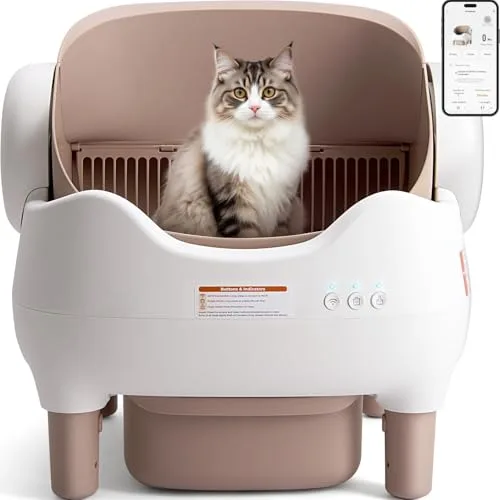 FSITEGO Open-Top Self-Cleaning Litter Box